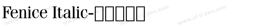 Fenice Italic字体转换